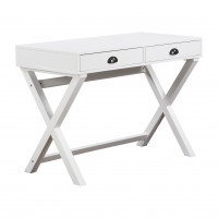 OSP Home Furnishings WHB5011-WH Washburn Chic Campaign Writing Desk in White Finish